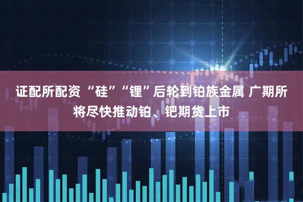 证配所配资 “硅”“锂”后轮到铂族金属 广期所将尽快推动铂、钯期货上市